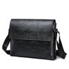 Bolso de Cuero para Hombre Transfronterizo 2019 Nuevo Negocios Casual Pu Hombro Bandolera Multifuncional Maletín Color Puro