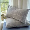 Fundas de almohada de algodón lavado coreano clase A, un par de 48X74 de color puro para dormitorio de estudiante, funda de almohada individual 40X60