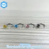 Anillo de Herradura con Zirconia de Cuatro Garras de Aleación de Titanio G23 Perforación de Nariz Joyería F136 Titanio Anillo de Herradura Sin Quitar Aleación de Titanio