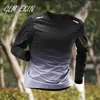 Camiseta Deportiva Primavera y Verano Ropa de Secado Rápido Manga Larga Casual Holgada Talla Grande Entrenamiento Fitness Top Ropa Deportiva para Correr