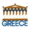 Grécia Santorini Arquitetura PVC Borracha Macia Sapatos com Furos Flor Retro Atenas Templo Fivela de Sapato Acessórios DIY Atacado