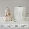 Molde de silicona para vela de aromaterapia femenina con velo de belleza Jiahui, estatua de diosa DIY, molde para adornos de yeso con piedra expandida para aromaterapia