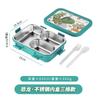 Lonchera Compartimentada Lonchera para Trabajadores de Oficina con Tenedor y Cuchara Portátil Lonchera Infantil con Compartimento para Arroz Acero Inoxidable 304 Lonchera Sellada
