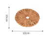 Tapete Térmico Doméstico Trançado de Rattan, Tapete Anti-Queimadura para Panela, Tapete para Tigela, Tapete para Mesa de Jantar Resistente a Altas Temperaturas, Tapete Resistente ao Calor para Prato, Porta-Copo, Suporte para Bule