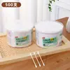 Bastoncillos de Algodón de Doble Punta para Limpieza de Oídos, Bastoncillos de Algodón Sanitarios Desechables, Bastoncillos de Algodón Pequeños Puntiagudos para Maquillaje, Bastoncillos de Algodón para el Hogar en Caja