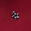 Acessório de pingente de estrela em prata de lei S925, peças de joalheria de prata para pulseiras, colares e joias com contas DIY atacado