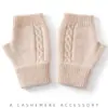 Guantes de cachemira, diseño unisex, cachemira pura, nueva colección otoño/invierno, tejido trenzado, cálidos, de medio dedo y sin dedos