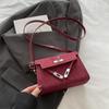 Bolso de Mujer Transfronterizo 2025 Primavera Nueva Llegada Kelly Esmerilado Bolso de Axila de Alta Gama Retro Portátil Bandolera Bolso Cuadrado Pequeño