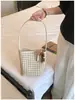 Bolsas Tejidas Artesanales de Nicho, Bolsos de Hombro Debajo del Brazo, Bolsos Cruzados para Mujer, Estilo Vintage de Vacaciones, Bolsos Tipo Almohada de Segunda Mano, Bolsos de Piel Suave para Mujer