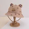 Bonito y Adorable Sombrero de Osito para Niños Versátil Sombrero de Cubo Sombrero de Sol para Niños y Niñas en Primavera y Otoño