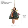 Novidade transfronteiriça mais vendida arte em ferro retrô americana ornamentos de Natal envelhecidos: anjo, boneco de neve e decorações de árvore de Natal com formatos únicos