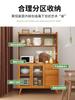 Gabinete de Té Moderno Simple Madera Sólida Gabinete de Almacenamiento Multifuncional Aparador Nuevo Gabinete de Cocina Gabinete de Almacenamiento para el Hogar