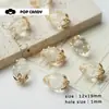 Accesorios de Fresa Colgante Estilo Japonés Accesorios Dulces Lindos Populares Colgante de Resina Transparente Estilo Ins Accesorios Hechos a Mano para DIY