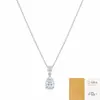 Collar de Plata de Ley S925 con Moissanita de 2.5 Quilates en Forma de Gota de Agua, Collar de Plata 925 Completa con Moissanita para Mujer, Venta al por Mayor Transfronteriza