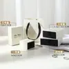 Caja de joyería extraíble minimalista de lujo ligero en blanco y negro, juego de regalo para joyería, pendientes, pulseras, colgantes y accesorios