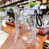 Bolsa de almacenamiento transparente de PVC para cajas sorpresa Bubble Mart, para monedas, llaves, muñecas, bolsa de exhibición a prueba de polvo para llevar a los niños, con logo