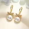 Pendientes Angoleños de Aro con Microtachuelas Geométricas para Mujer Estilo Retro Francés Pendientes de Moda de Lujo Ligero