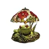 Nuevo producto transfronterizo: Lámpara de Vitral Rana y Flor, una Lámpara de Mesa con Forma de Rana y Flor como se Muestra en la Imagen