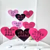 Día de San Valentín Chino, Aniversario, Atmósfera de Confesión, Accesorios para Fotos, Decoración, Tarjetas de Mesa de Amor, Adornos de Tarjetas