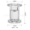 Portavelas de Cristal, Vidrio Estilo Francés, Incluye Velas, Portavelas de Incienso Columna Romana, Soporte de Velas para Cena Romántica, Decoración de Mesa de Boda