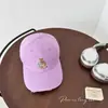 Gorra de Béisbol Bordada de Oso para Niños y Niñas Color Caramelo Coreano Oso de Dibujos Animados Bordado Gorra Infantil para el Sol