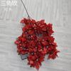 Rosa Artificial Triangular de Tallo Único con Denso Efecto Nieve de Flor de Cerezo para Decoración de Techo de Boda, Flores Decorativas para Salón de Bodas, Flores Artificiales en Stock