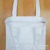Impresión por transferencia de calor por sublimación pintado a mano en blanco simple pastoral bolsa de lona publicidad bolso de poliéster al por mayor 34 * 40cm