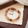 Pulsera Pixiu de Cristal Negro Natural, Cristal Amarillo Torre, Calcedonia para Atraer Riqueza, con un Diseño de Alta Gama, Joyería de Cuentas Simple, Moderna y Versátil