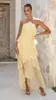 2026 Transfronterizo Nuevo Hombros Descubiertos Moda Europea y Americana Chifón Estampado Hada Largo Elegante Vestido de Noche