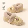 Chinelos de algodão com padrão waffle, tudo incluído para o inverno, para mulheres, com forro de fleece, solas grossas e design antiderrapante, proporcionando calor e conforto para uso interno.
