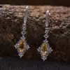 Brincos de luxo de nicho de alta qualidade em prata de lei S925 banhados a ouro 18K na cor natural, joias que não desbotam, atacado ao vivo