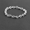 Pulseira de metal punk hip hop moderna estilo europeu e americano, personalidade, joia simples, pulseira de casal, Shein novo atacado
