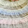 10cm multicolor en bloques de color encaje de gasa ribete de volantes DIY Lolita material para paraguas accesorios para ropa calcetines
