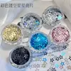 Lentejuelas Pentagrama Huecas de Colores Decoraciones para Uñas, Estrellas Huecas Macaron Populares Piezas Brillantes de Tamaños Mixtos