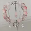 Pulsera de Cuatro Piezas de Cuentas Dulces Estilo Girly Mariposa Lujo Ligero Mejor Amiga Estudiante Regalo