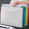 Bolsa Transparente para Archivos A4 con Botón a Presión, Gran Capacidad, Bolsa Impermeable para Exámenes Estudiantiles, Logotipo Personalizado al por Mayor
