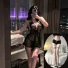Camisón Sexy de Mariposa, Atractivo Conjunto de Ropa de Casa Transparente con Espalda Descubierta, Puro Deseo, Cómodo