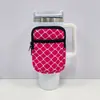 Bolsa de taza portátil para coche de material de buceo 40OZ bolsa pequeña impresa ice bully juego de taza elástico antideslizante monedero bolsa para taza térmica