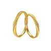 Anéis de Casal Rio do Amor para Homens e Mulheres Design de Nicho Ins Moda Sensação de Luxo Anéis de Casamento Ornamentos de Anel de Dedo Dourado