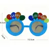 Fiesta de Cumpleaños Gafas de Globo Divertidas Accesorios Creativos para Fotos de Fiesta Decoración para Hornear Pasteles Gafas de Cumpleaños para Niños