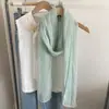 Bufanda de mujer para otoño e invierno, nueva bufanda de seda de color liso de estilo japonés de alta gama, chal largo, calentador de cuello cálido