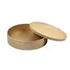 Fábrica de hojalata Dongguan empaque para pastel de luna de comida, caramelo, chocolate, galleta, caja de hierro, caja redonda de hojalata