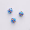 Cobre oro 18K cloisonné cuentas de joyería hechas a mano diy flores mariposa cuentas conservadoras del color pulsera material para abalorios