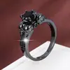 Anillo Doble Calavera de Zirconia Transfronterizo Juego de Dos, Conjunto de Anillos Personalizado Retro de Moda, Venta Directa del Fabricante