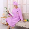 Bata de Toalla de Baño Portátil para Mujer, Nueva Falda de Baño de Primavera y Otoño, Ropa de Baño y para Dormir para Adultos, Doble Uso, Absorbente, Secado Rápido, Se Puede Usar Afuera
