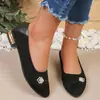 Comércio exterior transfronteiriço plus size outono 2026 novos sapatos femininos de salto grosso, bico redondo casuais confortáveis de corte baixo atacado