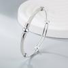 Pulsera romántica de San Valentín para mujer, pulsera de malla retorcida, cuentas de luz, moda joven personalizada, abierta, joyería versátil