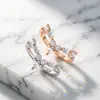Anillo Tonglin de estilo europeo y americano, nuevo, de lujo, ligero, de plata de ley s925, elegante y moderno, con forma de V y forma geométrica.