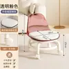 Taburete con Ruedas Giratorias para Abrir Paquetes, Taburete Bajo con Ruedas, Silla Estilo Crema, Taburete Pequeño para el Hogar para Limpiar Pisos, Acabado de Costuras y Organización de Artículos, Taburete Redondo