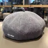Chapéu de Pintor Tridimensional Quente para Outono e Inverno, Chapéu Octogonal Versátil, Boina Retrô que Afina o Rosto